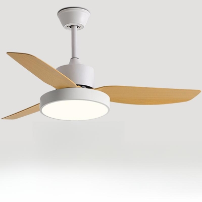 3 Blades ABS Plastic Fan Blade Reverse Suspension Rod Windmill Ceiling Fan with Light in a Modern Simple Style