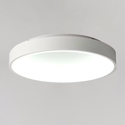 Round Trendy Iron Surface Mount Ceiling Lamp with Direct Wired Electric for Living Room