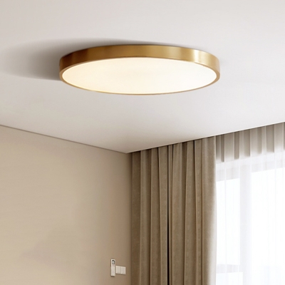 1 Light Polymethyl Methacrylate (pmma) Shade Surface Mount Round Ceiling Mount Light for Residential Use