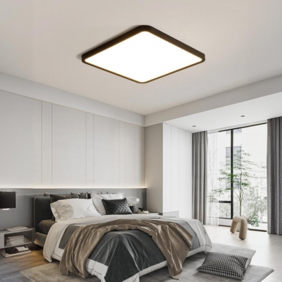 White Shade Alloy Flushmount  Ceiling Lamp 1 Light Adapted for LED Residential Use