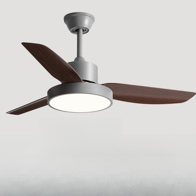 3 Blades ABS Plastic Fan Blade Reverse Suspension Rod Windmill Ceiling Fan with Light in a Modern Simple Style