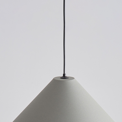 Grey Iron Cover Conical Versatile Hanging Length Pendant Lamp Adapted for Led Light