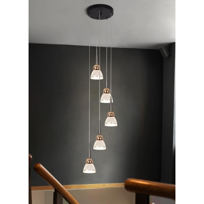 Residential Use Crystal Direct Connection Led Light Customizable Hanging Length Pendant Lighting with Rock Crystal Shade