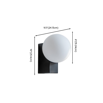 Residential Use Steel & White Glass Wall Lamp, Vitreous Wall Light, Bi-pin Not Included