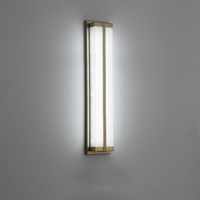 1 Light Wall Lamp Fixed Wiring Ambient Wall Light for Outdoor with Metal Fixture in a Modern Style