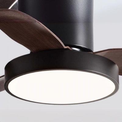 3 Blades ABS Plastic Fan Blade Reverse Suspension Rod Windmill Ceiling Fan with Light in a Modern Simple Style