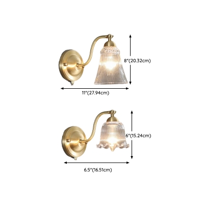 1 Light Residential Use LED/Incandescent/Fluorescent Direct-wired Wall Sconce, Wall Lamp with Down Vitreous Shade