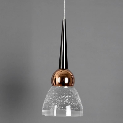 Residential Use Crystal Direct Connection Led Light Customizable Hanging Length Pendant Lighting with Rock Crystal Shade