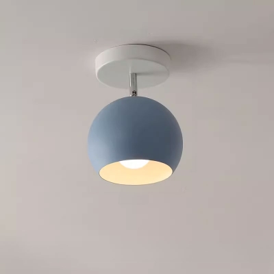 1 Light Semi Flush Mount Iron Ceiling Light with Metal Fixture Adapted for LED/Incandescent/Fluorescent for Residential Use