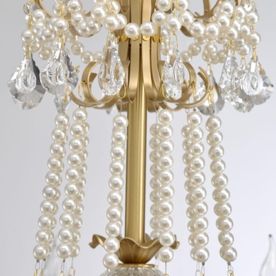 Modern Crystal Candelabra Chandelier Light, Adjustable Height