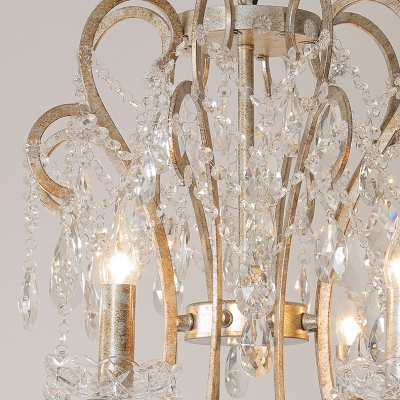 Starburst Rock Crystal LED/Incandescent/Fluorescent Light Chandelier with Adjustable Height Chain & Crystal Component