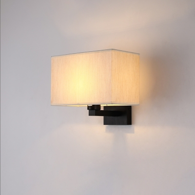 1 Light Residential Use LED/Incandescent/Fluorescent Wall Sconce, Textured Fabric Lampshade Wall Lamp