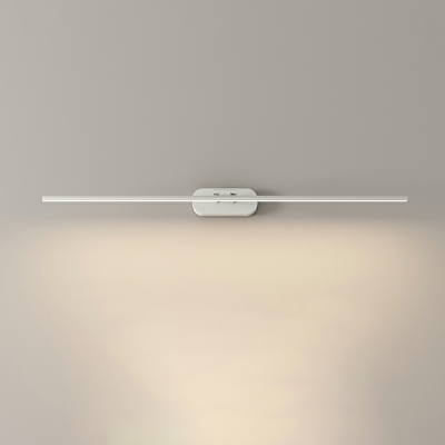 1 Light Metal Linear Integrated LED Bathroom Vanity Light with Surrounding Shade