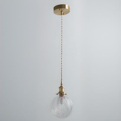 Ball Clear Glass Direct Connection Ceiling Lamp with Vitreous Shade for Indoor Adapted for Led & Incandescent/ Fluorescent in a Modern Style, Variable Suspension Length
