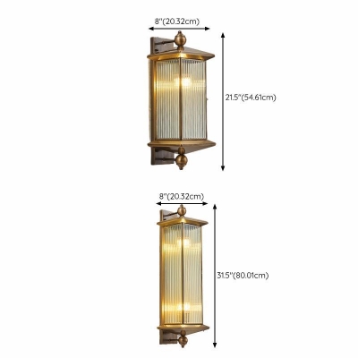 Direct-wired Transparent Glass Ambient Wall Sconce Adapted for LED/Incandescent/Fluorescent for Outdoor with Vitreous Shade