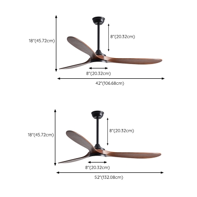 Scandinavian Wood Led Ceiling Fans with Acrylic Shade for Living Room
