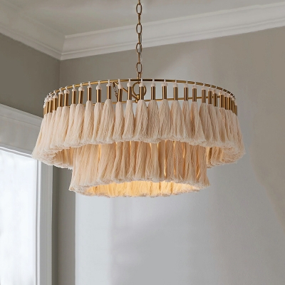 Alloy Fixture Adjustable Height Chandelier Light in a Modern Style