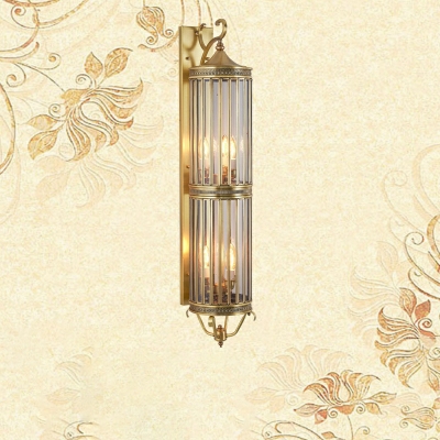 Outdoor Use Transparent Glass LED/Incandescent/Fluorescent Wall Sconce with Ambient Vitreous Cover