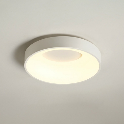 1 Light Round  Flushmount  Ceiling Lamp Adapted for Led Light with Lampshade in Lucite in an Art Deco  Style