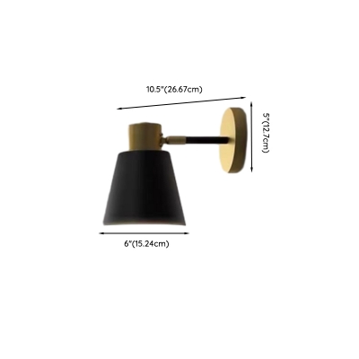 1 Light Wall Lamp Direct-wired Down Wall Sconce with Ferruginous Shade for Residential Use