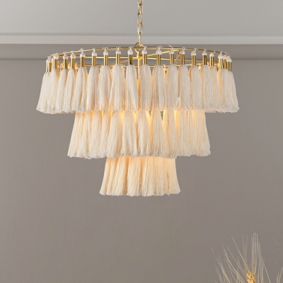 Alloy Fixture Adjustable Height Chandelier Light in a Modern Style