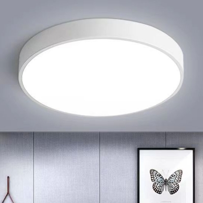 Round Contemporary Iron Flushmount Flush Mount Light with Direct Wired Electric for Dining Room