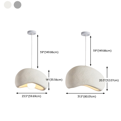 Resin Cover Symmetrical Pendant Lamp Adapted for Led & Incandescent/ Fluorescent for Residential Use, Flexible Hanging Length