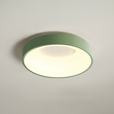 1 Light Round  Flushmount  Ceiling Lamp Adapted for Led Light with Lampshade in Lucite in an Art Deco  Style