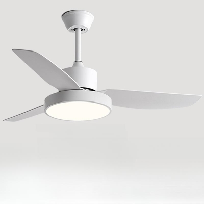 3 Blades ABS Plastic Fan Blade Reverse Suspension Rod Windmill Ceiling Fan with Light in a Modern Simple Style