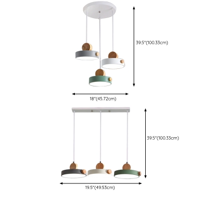 3 Lights  Polymethyl Methacrylate (pmma) Shade Hardwired Surrounding Kitchen Island Hanging Light for Residential Use