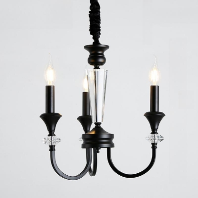 Candelabra Metal Hanging Light in a Modern Style, Adjustable Height