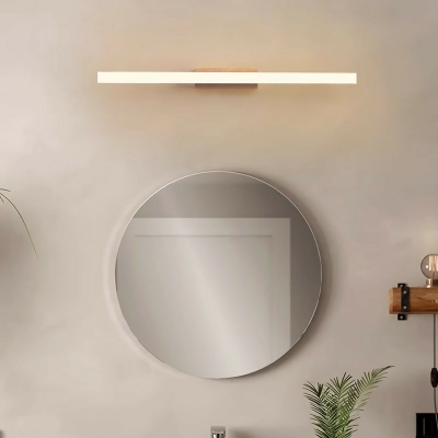 1 Light Strip Led Light Vanity Light with Background Plexiglass Shade, Integrated LED