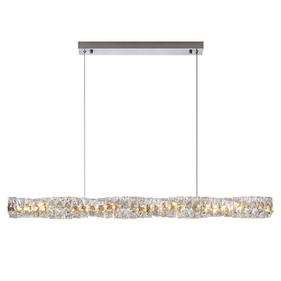 Modern Crystal Background Pendant Lighting for Kitchen Island for Residential Use Adapted for Led Light Fixture, Fixed Wiring