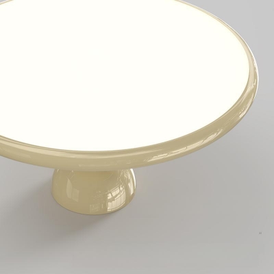 Polymethyl Methacrylate (pmma) Shade Circular Metal Semi Flush Mount Ceiling Lamp 1 Light Adapted for Led Light Fixture