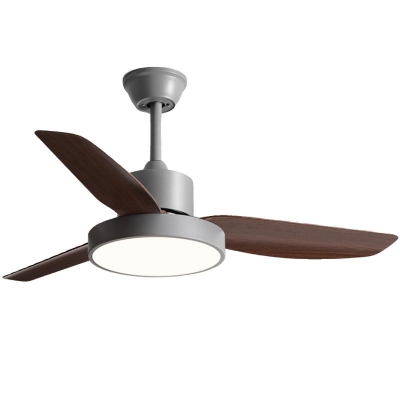 3 Blades ABS Plastic Fan Blade Reverse Suspension Rod Windmill Ceiling Fan with Light in a Modern Simple Style