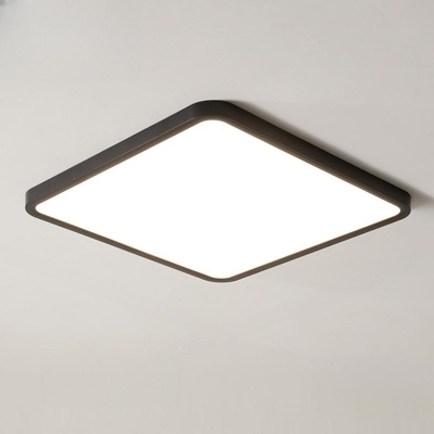 White Shade Alloy Flushmount  Ceiling Lamp 1 Light Adapted for LED Residential Use