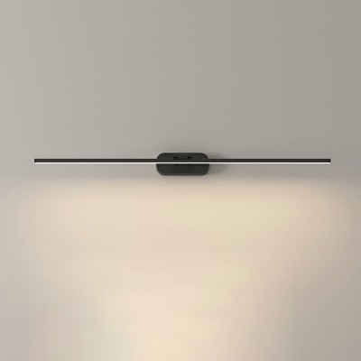 1 Light Metal Linear Integrated LED Bathroom Vanity Light with Surrounding Shade