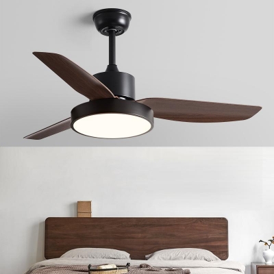 3 Blades ABS Plastic Fan Blade Reverse Suspension Rod Windmill Ceiling Fan with Light in a Modern Simple Style