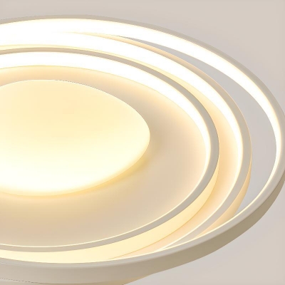 4 Lights Flushmount Lucite & Metal Ceiling Fixture for Residential Use Adapted for Led Light in a Modern Style