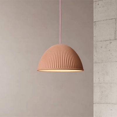 Modern Customizable Hanging Length Dome Ceiling Light for Residential Use with Resin Shade