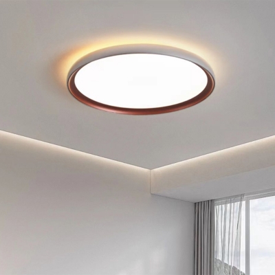 Simplistic Aluminum Flat Mounted Ceiling Fixture with Direct Wired Electric for Master Bedroom