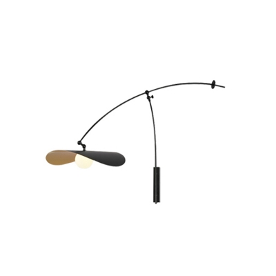 Residential Use 1 Light Fixed Wiring Reading Wall Light with Ambient Vitreous Shade, Bi-pin Not Included