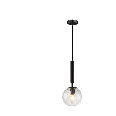 1 Light Vitreous Shade String Globe Pendant Adapted for Led & Incandescent/ Fluorescent, Variable Suspension Length