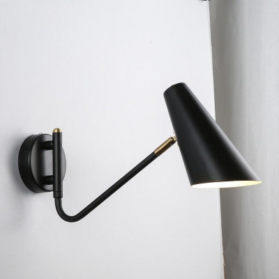 Down Wall Light Adapted for LED/Incandescent/Fluorescent for Indoor & Residential Use with Wrought Iron Shade Wall Lamp