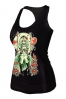 Sexy Lady&Little Girl Witch&Smoking Witch Print Black Tanks ...