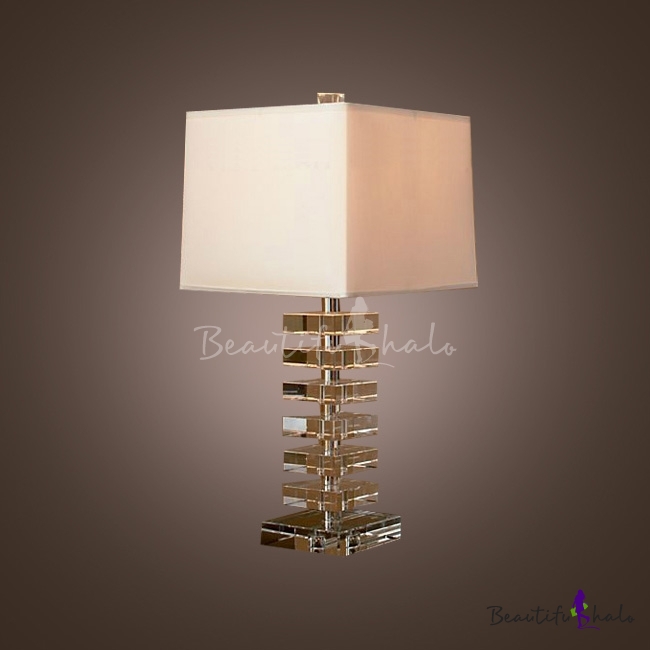 Sophisticated Table Lamp Design, Crystal Square Table Lamp