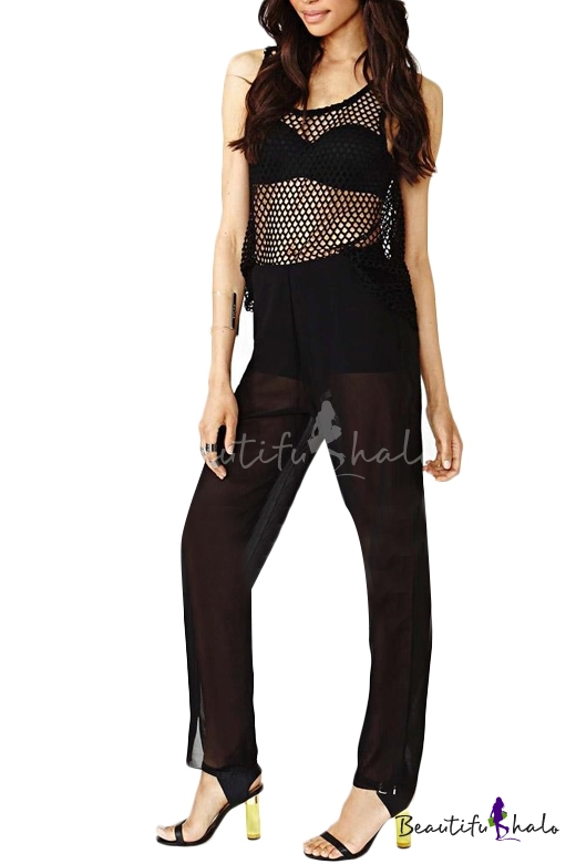 Sheer Sexy Chiffon Double Layer Pants