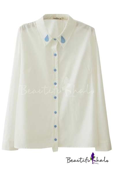 embroidery white top