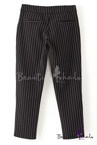 fashion mens stripe color blocking slim pencil pants