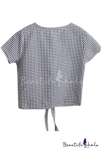 knotted hem t shirt